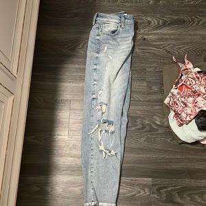 Ripped light wash jeans